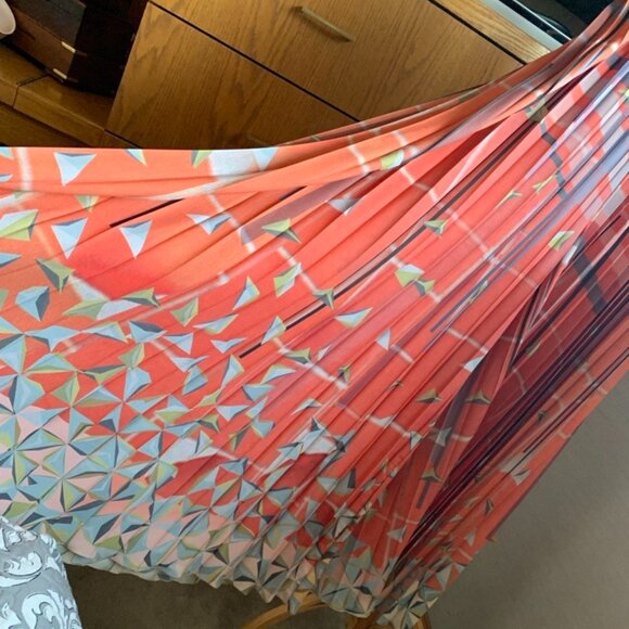 Anthropology Pleated Wide Leg Pants - Size Small - Orange Pink - Picture 2 of 4